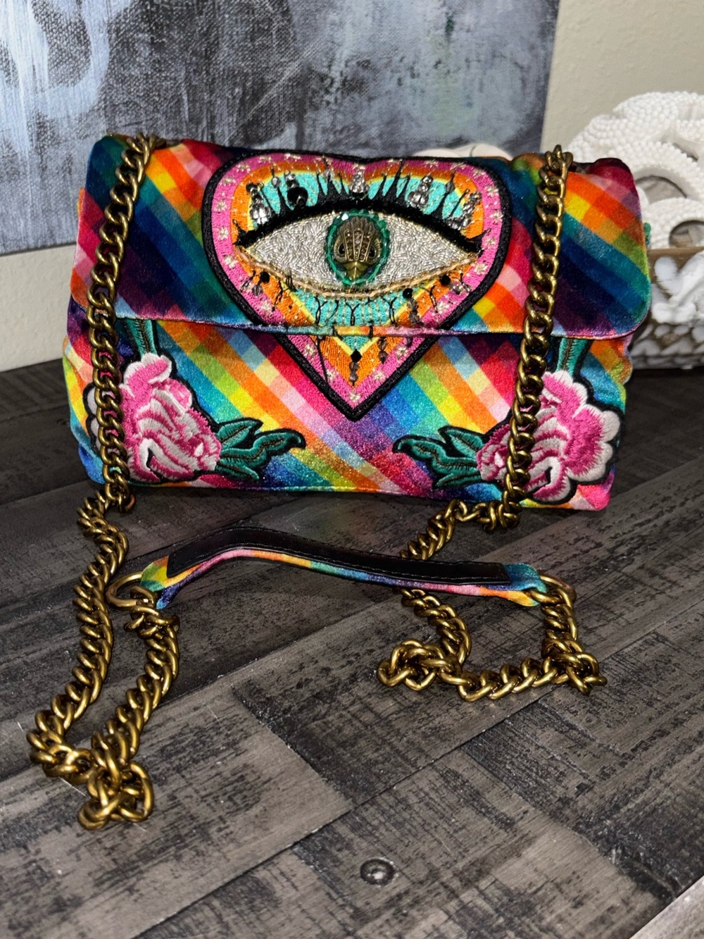 Kurt Geiger London Medium Fabric Kensington Eye bag